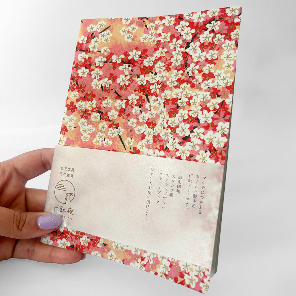 Jyugoya Forever Bloom Washi Notebook - Peach