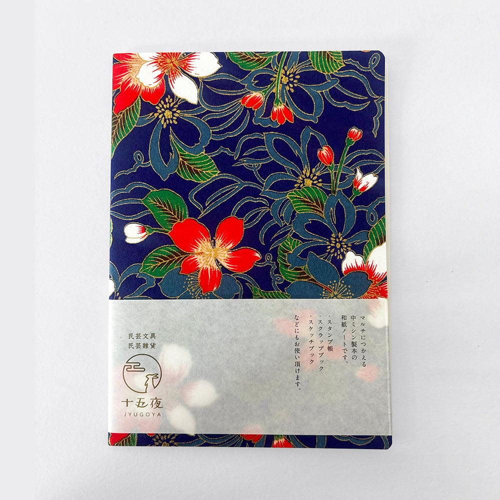 Jyugoya Water Poppy Washi Notebook - Blue