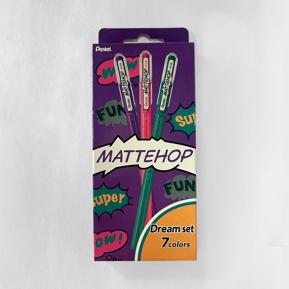 Pentel Matte Hop Ballpoint Pen - Dream Set 7 - Sozodori