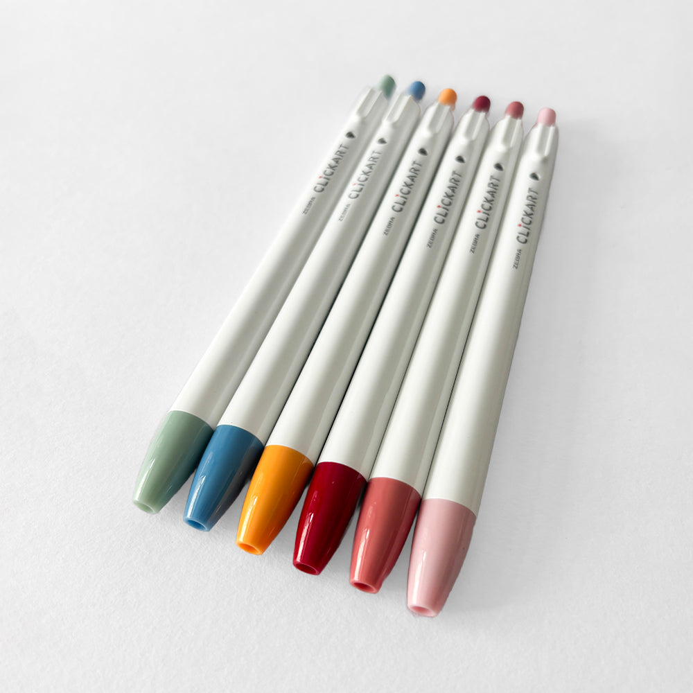 Zebra Clickart Retractable Sketch Pens (Animal Series) – Set of 6