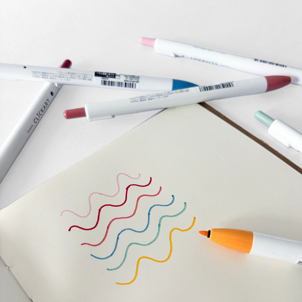 Zebra Clickart Retractable Sketch Pens (Animal Series) – Set of 6