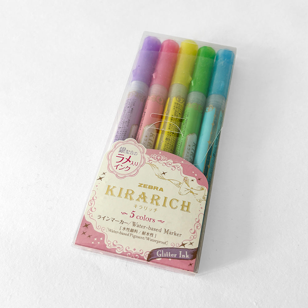 Zebra Kirarich Glitter Highlighters