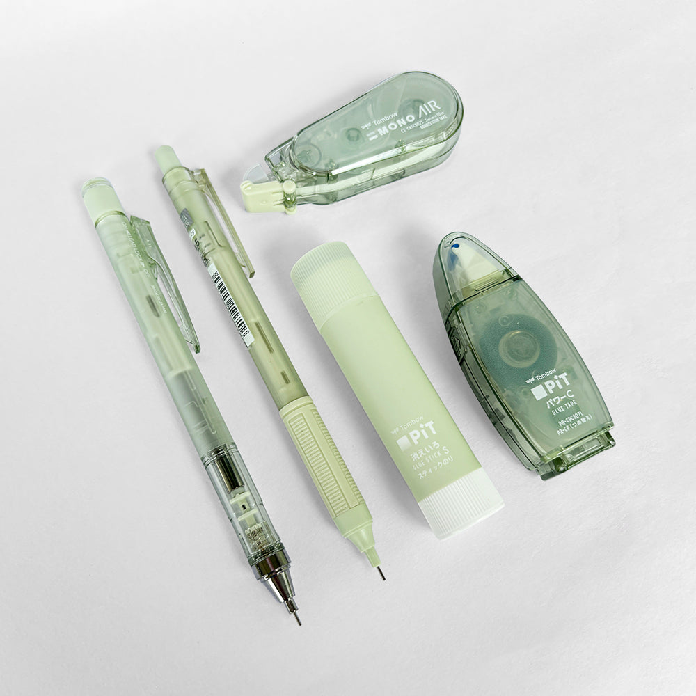 Tombow Green Monograph Grip Mechanical Pencil - Set of 5 - Sozodori