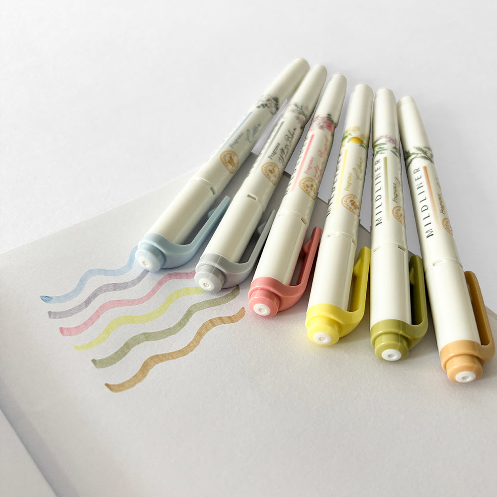 Zebra Mildliner Fragrance Highlighter Set of 6