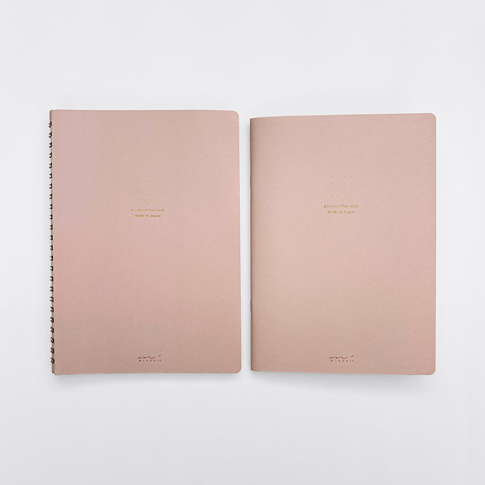 Set of 2 - Midori A5 Dot Ruled Colour Paper Pad & Ring Notebook - Sozodori